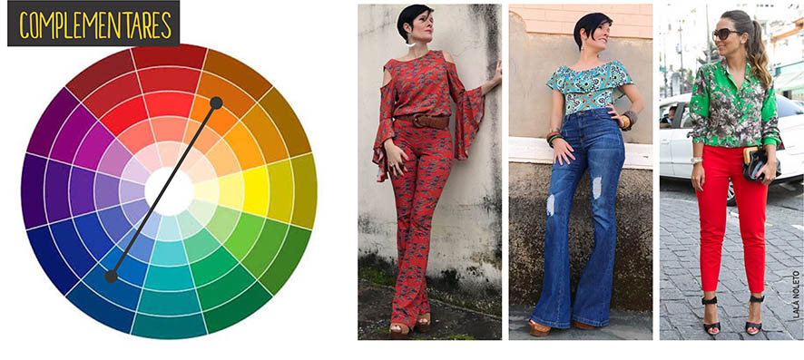 como usar cores complementares no look