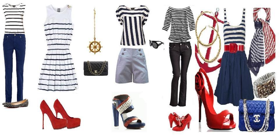 como usar estampa navy no verão