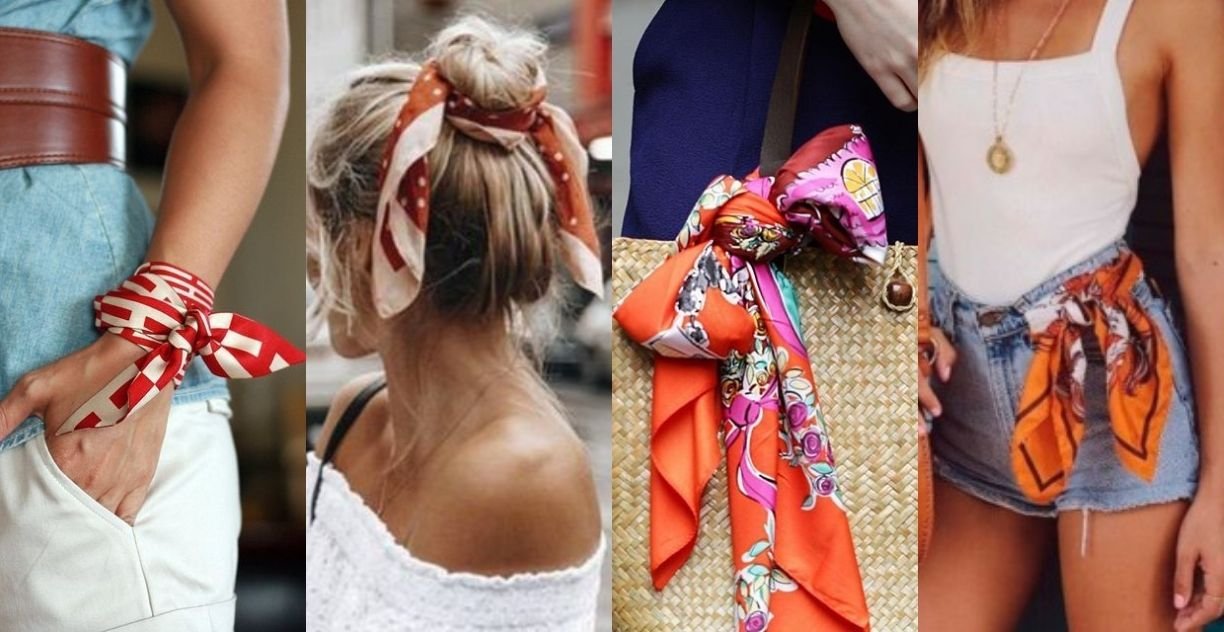 como usar lenço no pescoço e cabelo