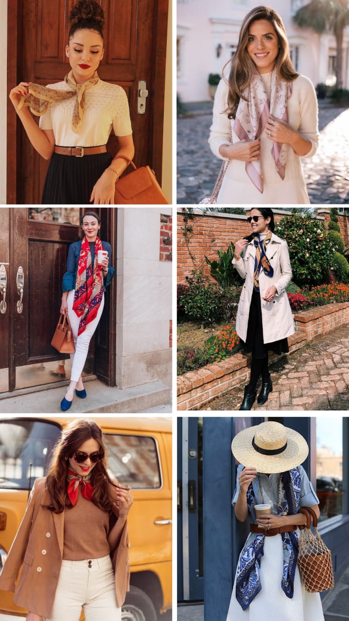 como usar lenço no pescoço e cabelo