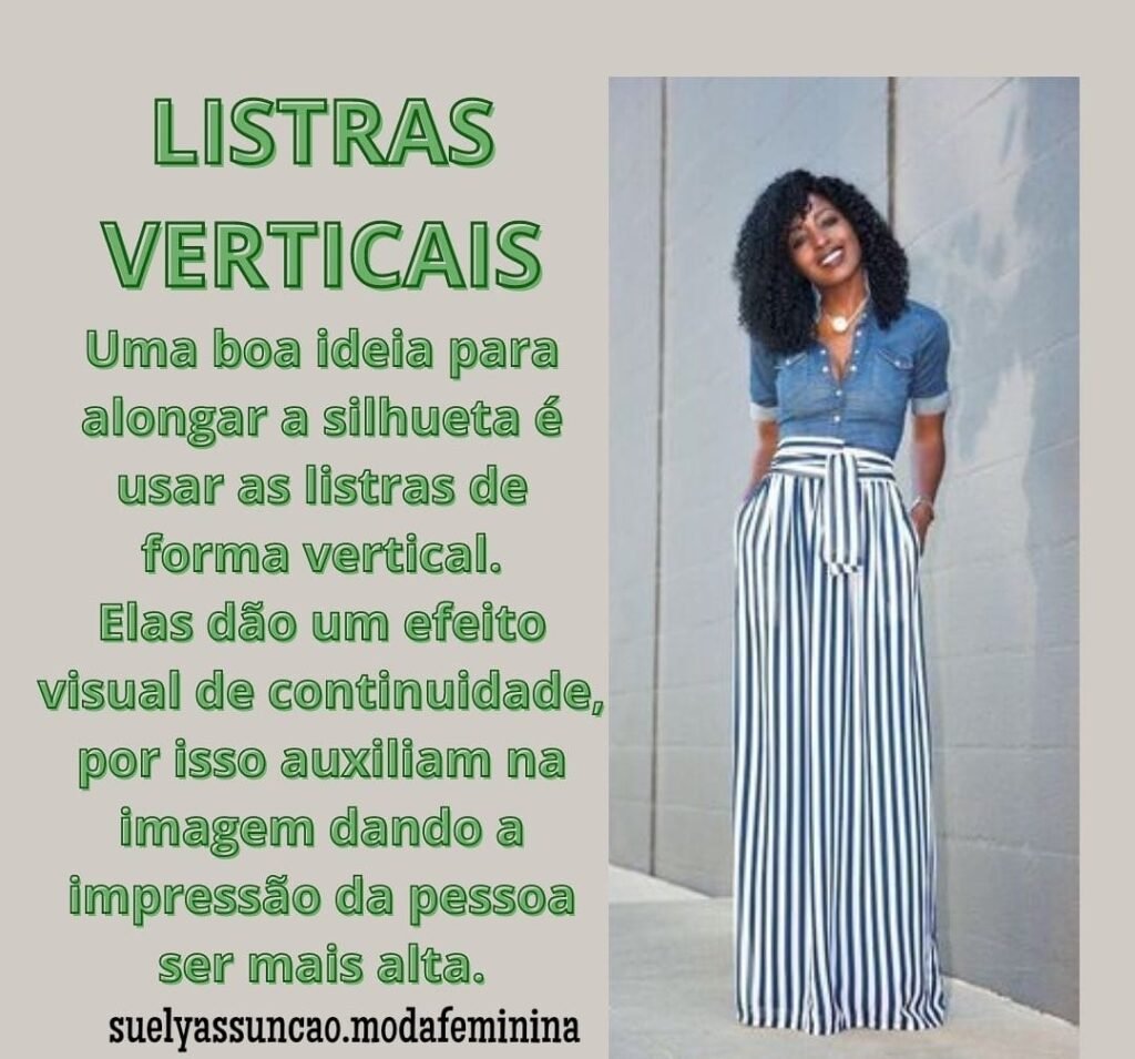 como usar listras para parecer mais alta