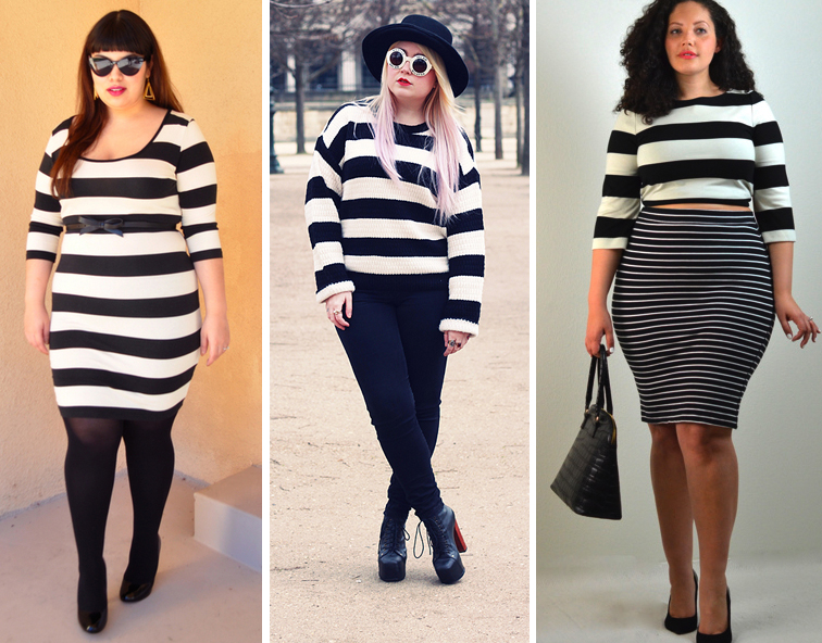 como usar listras para parecer mais magra