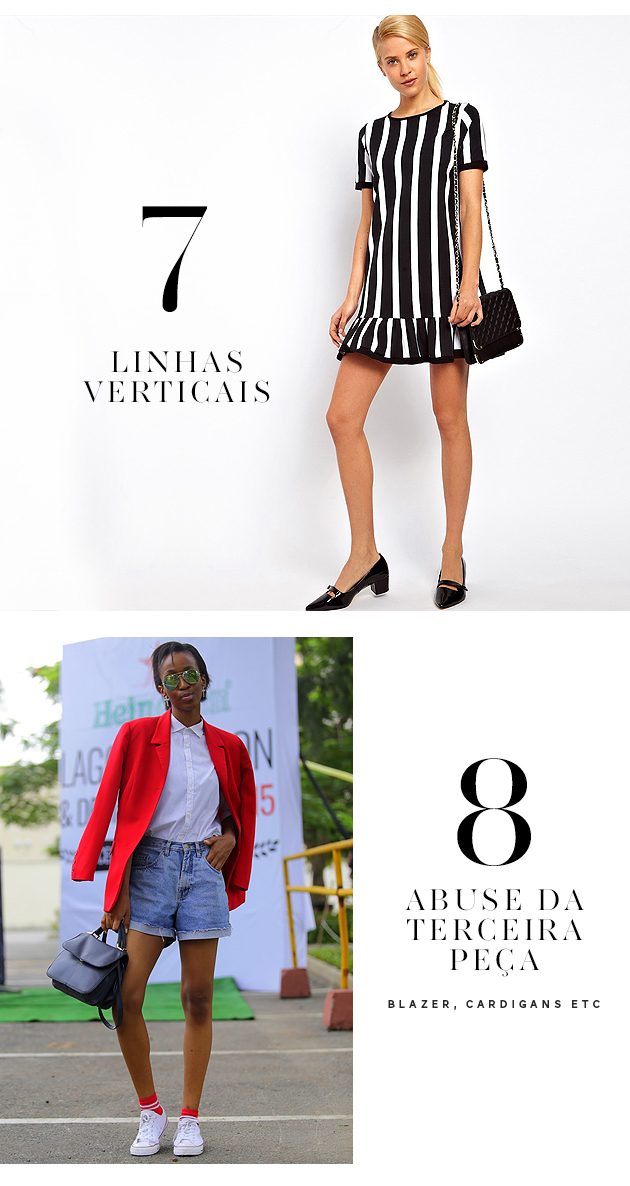 como usar listras para parecer mais magra