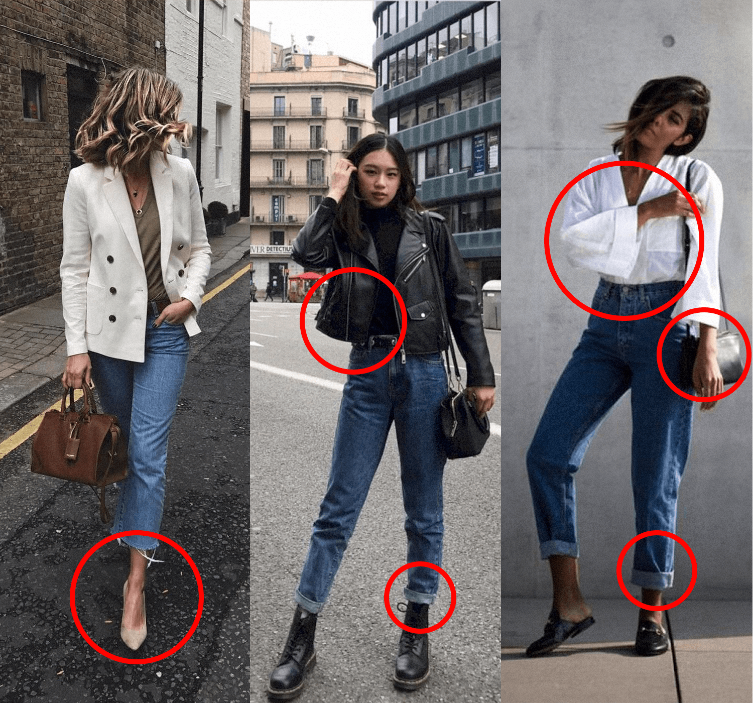 5 maneiras de usar mom jeans com tênis