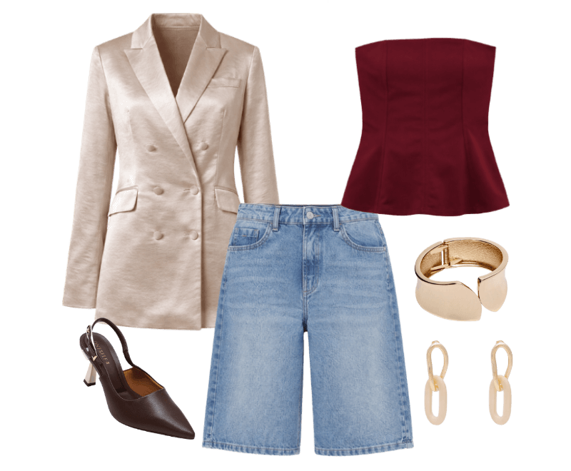 como usar regata de cetim com blazer