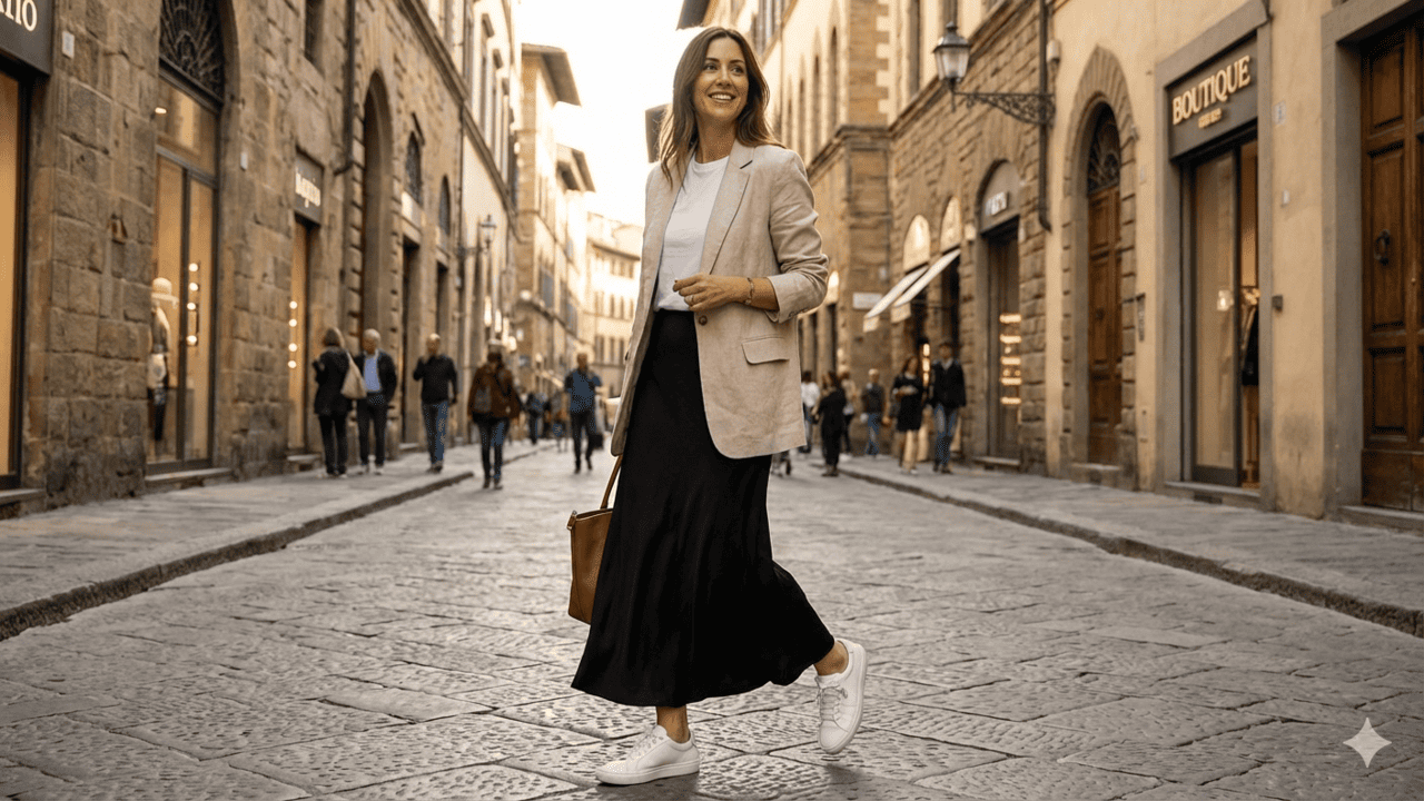 5 tipos de tênis que combinam com saia longa