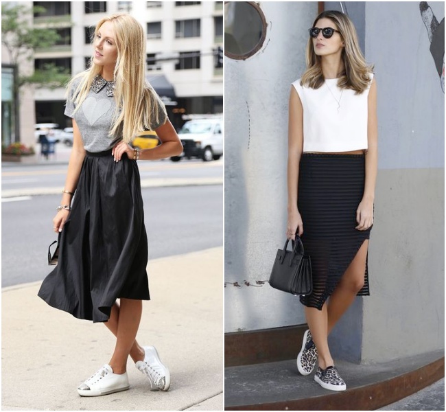 5 looks estilosos com saia midi para o trabalho