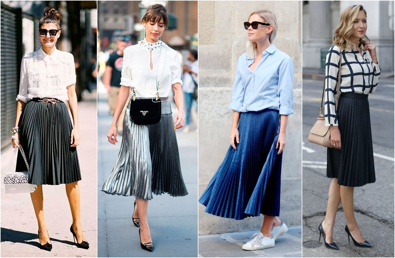 5 maneiras de usar saia plissada com diferentes tipos de bota