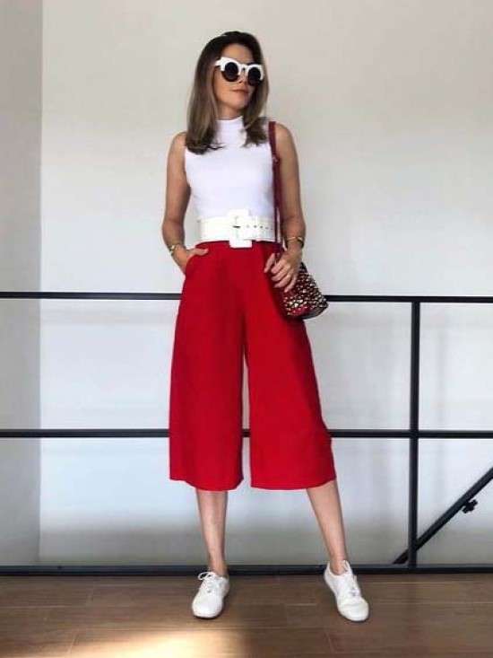 como usar sapatilha com calça pantacourt