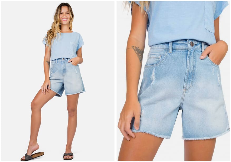 Dicas de lavagem e corte para um shorts jeans elegante