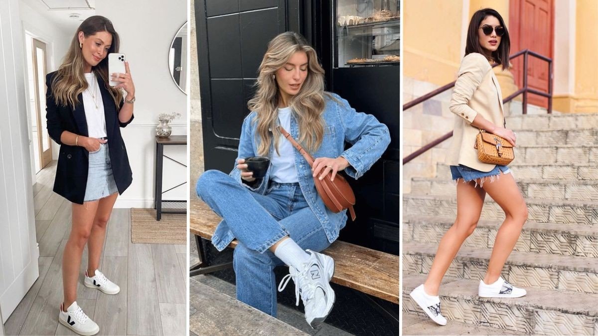 como usar tênis branco em looks casuais