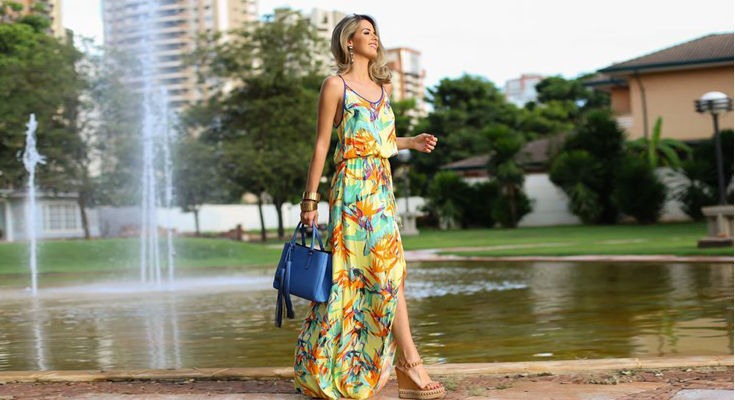 como usar vestidos longos com rasteirinha