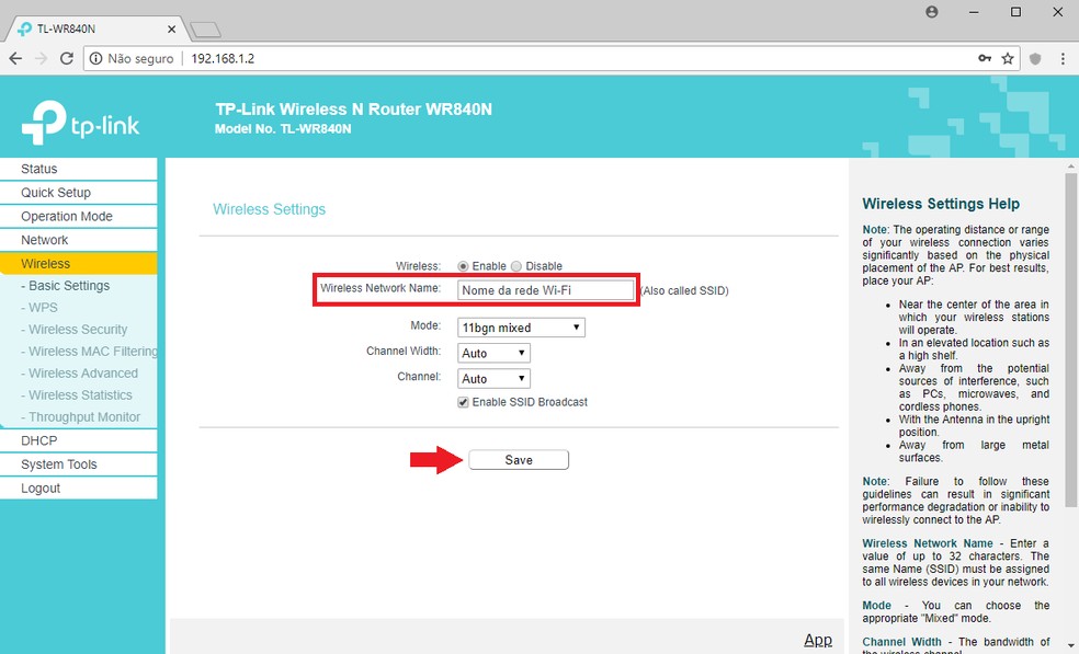 configurar rede wifi