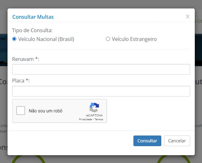 consultar multas pela placa