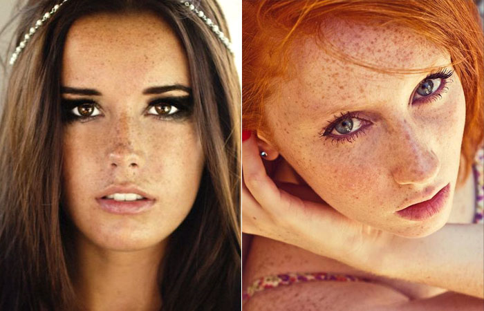 cores de roupas para peles com sardas