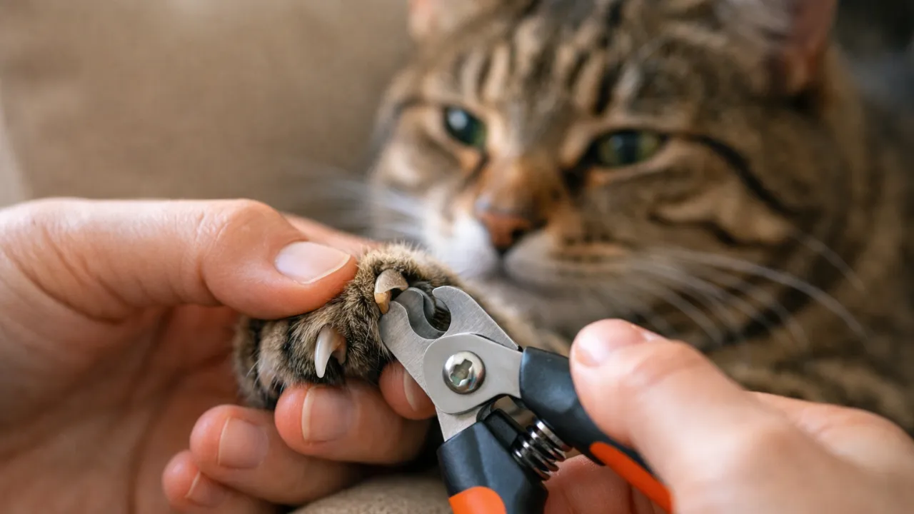 cortar unhas gato arisco