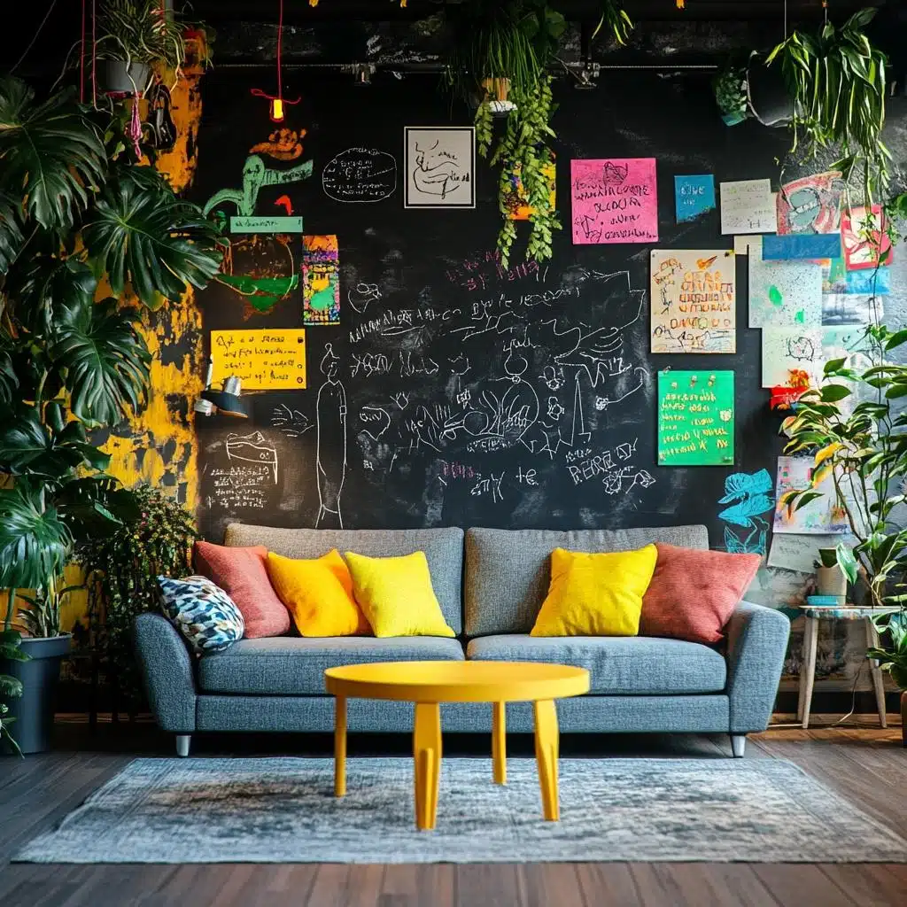 criar parede lousa casa