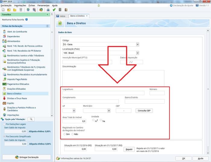 declarar imóvel imposto renda