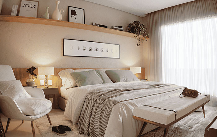 decoração quarto casal aconchegante