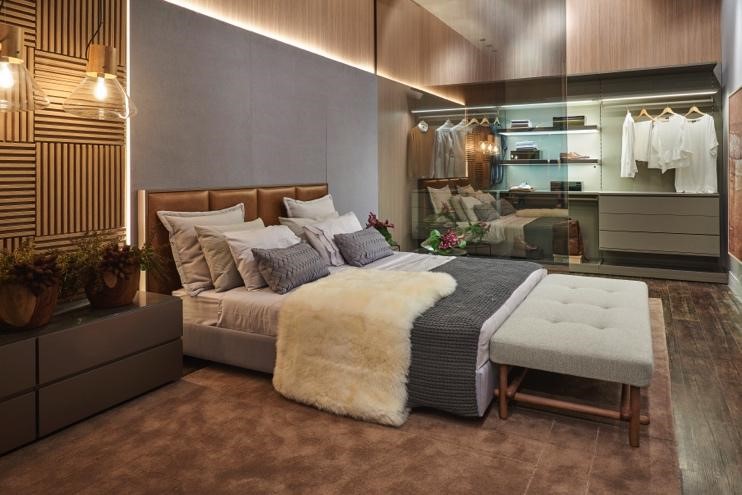 Decoração de quarto com closet aberto: inspirações e tendências