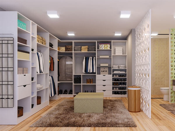 5 dicas para um closet aberto pequeno