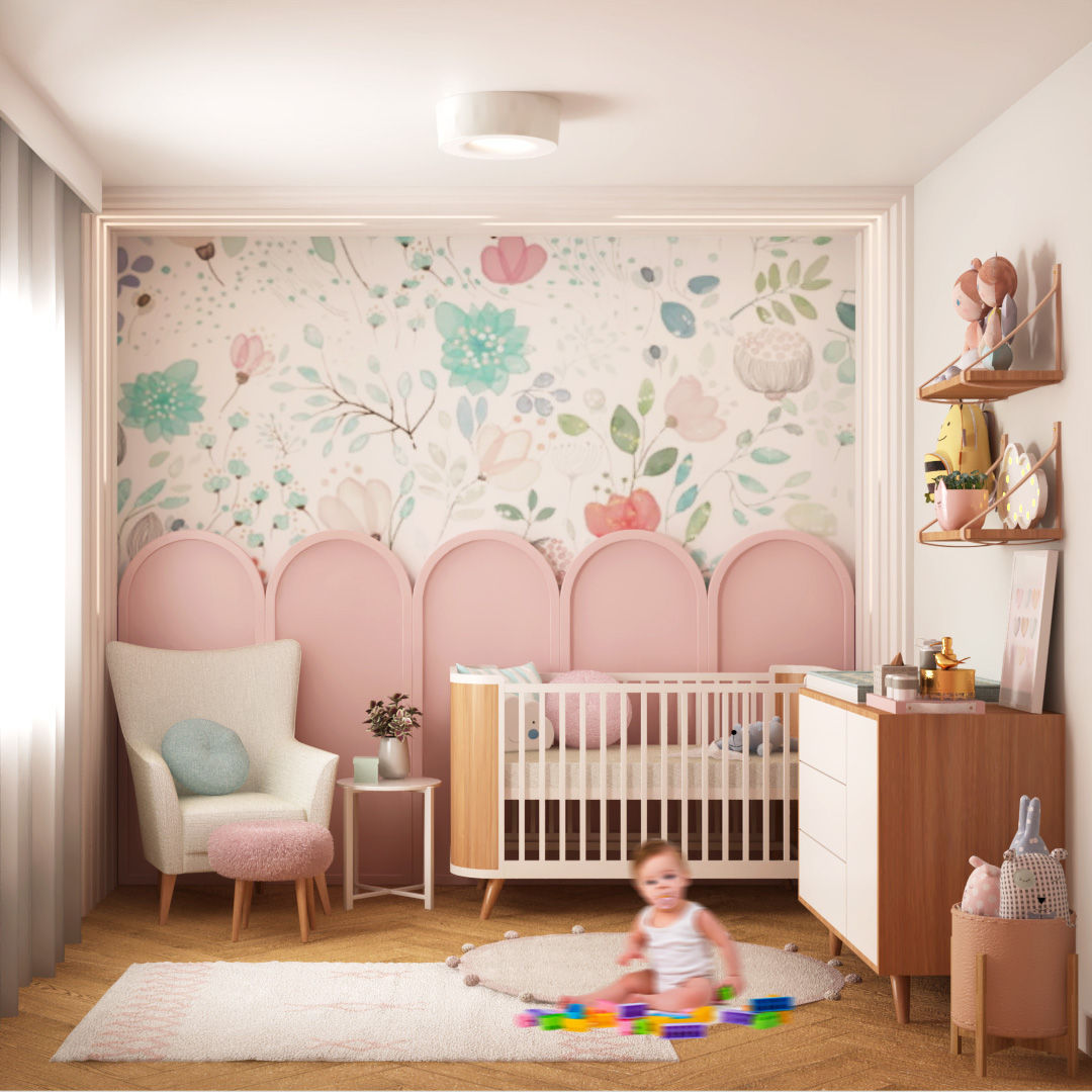 dicas para decorar quarto com papel de parede floral