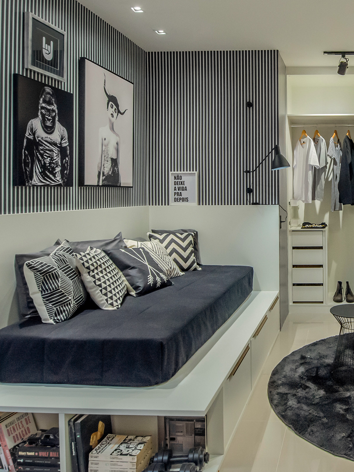 Combinações de cores para papel de parede listrado: do clássico ao infantil