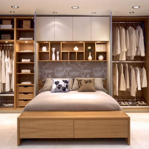 Layouts Criativos de Closet em L para Quartos Pequenos