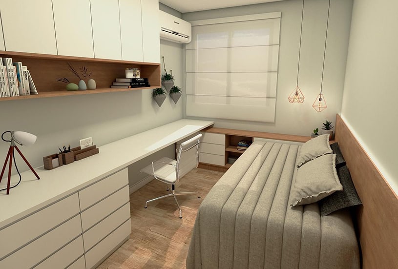 dicas para decorar quarto de visitas pequeno