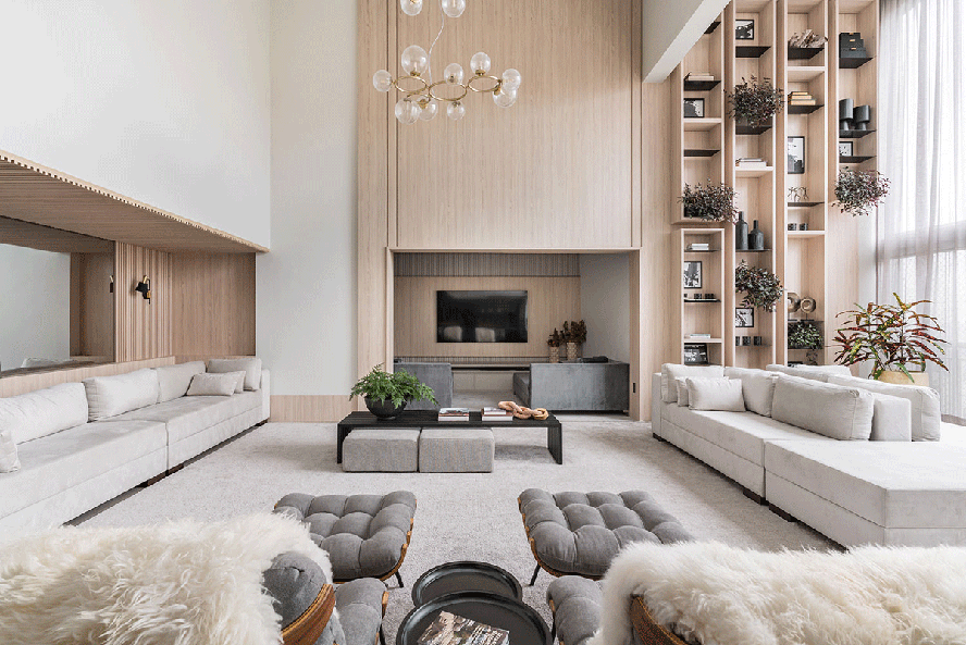 dicas para decorar sala com pé direito alto