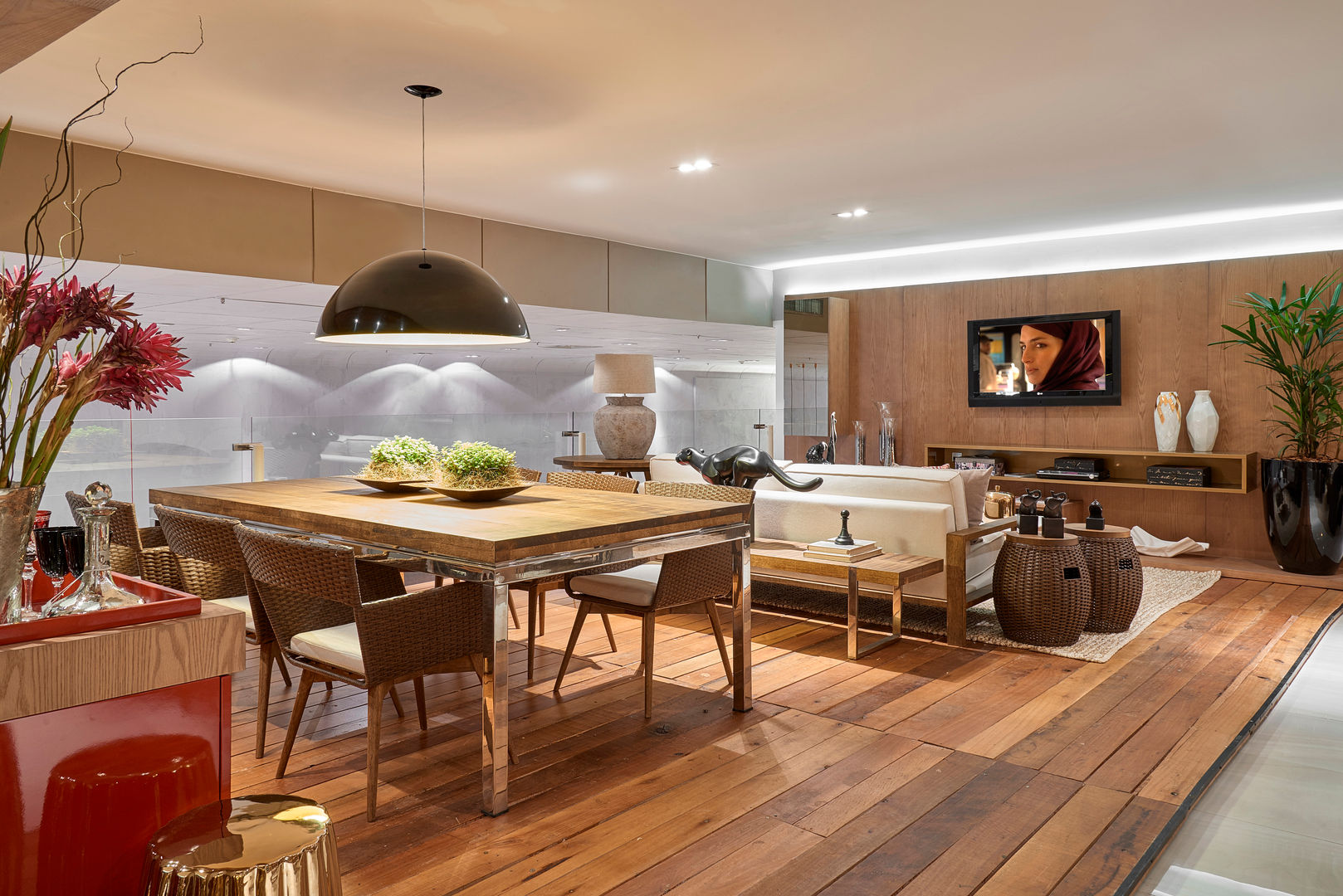 dicas para decorar sala de jantar integrada