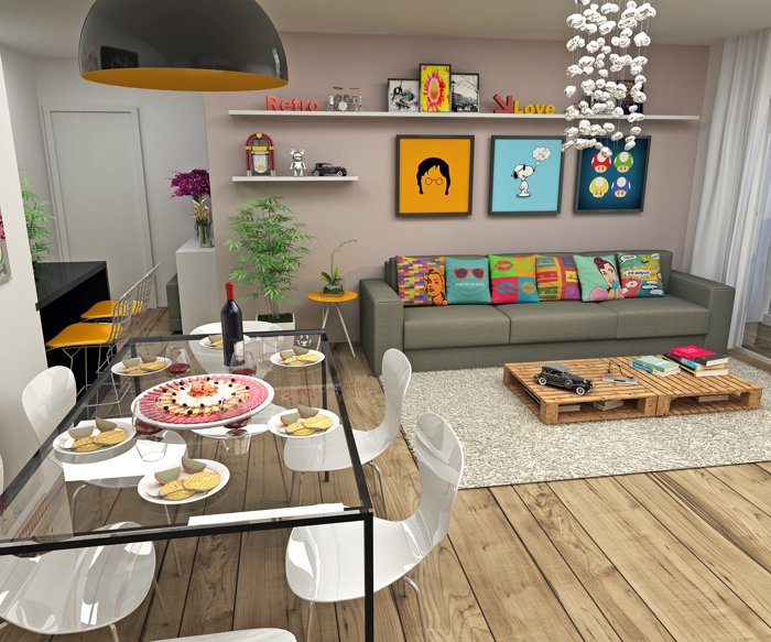 dicas para decorar sala de tv com quadros