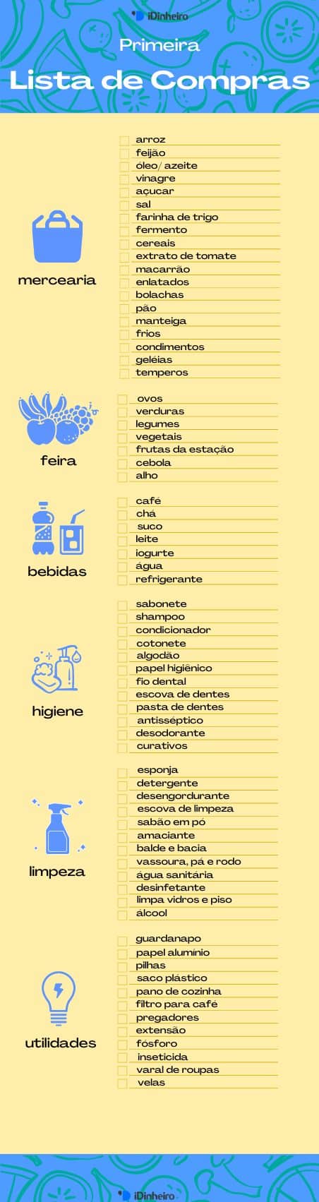 dicas para economizar no mercado com lista de compras