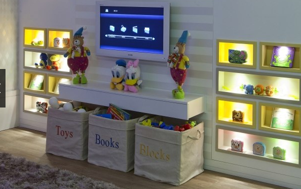 dicas para organizar brinquedos na sala