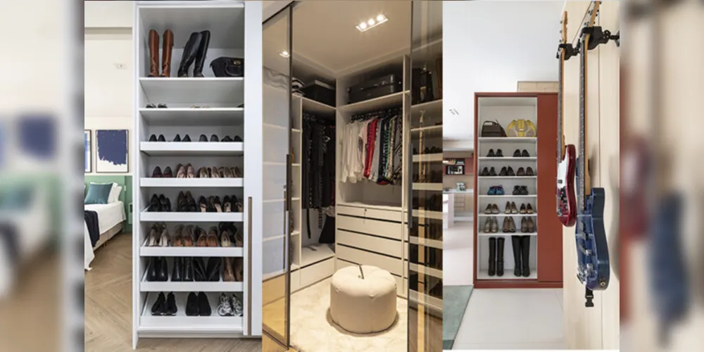 dicas para organizar sapatos no closet pequeno