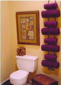 dicas para organizar toalhas no banheiro