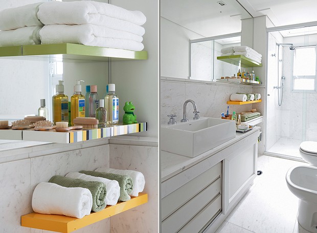 dicas para organizar toalhas no banheiro