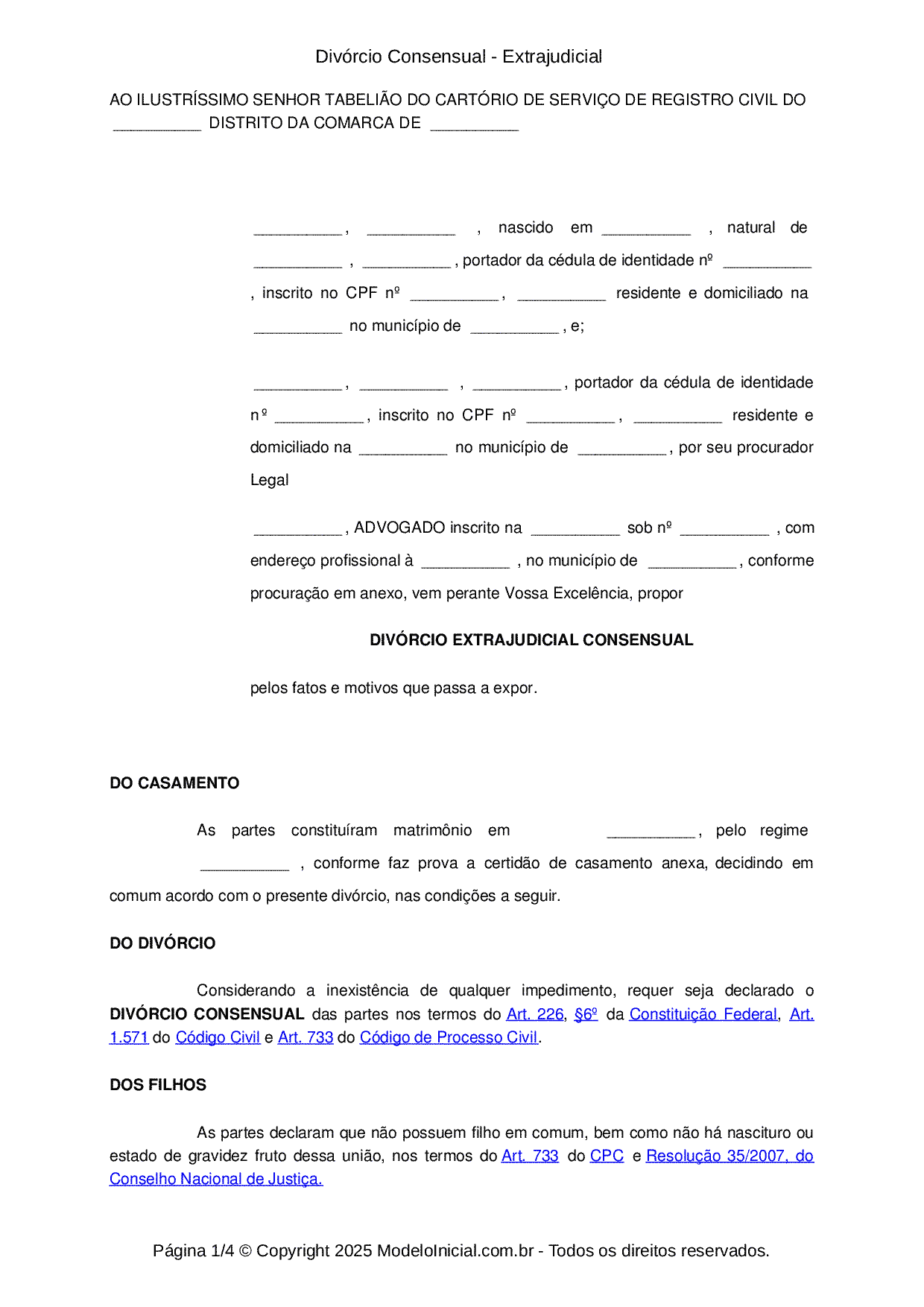 divórcio extrajudicial requisitos