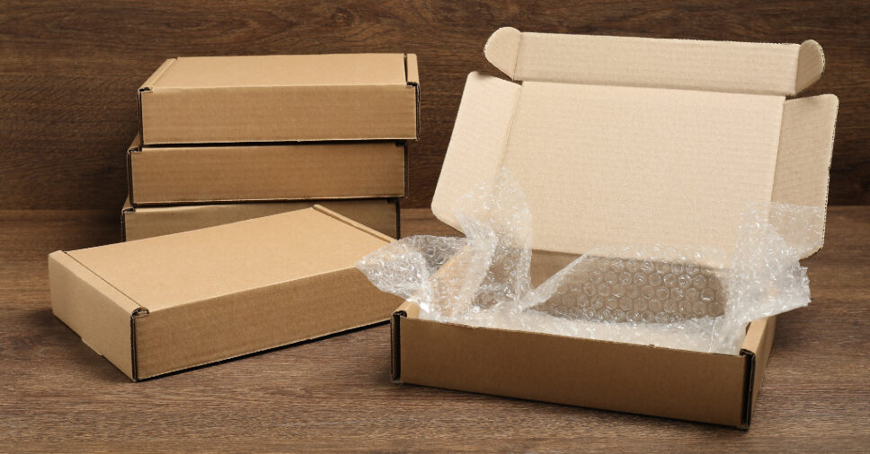 Embalagens para envio de produtos