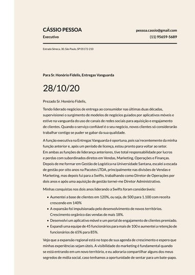 A importância da personalização na carta de apresentação