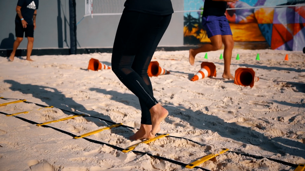 exercícios de explosão na areia