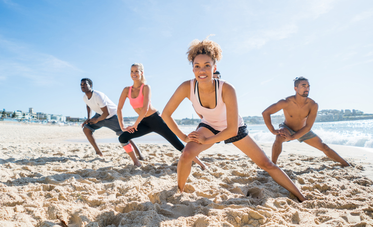 exercícios de explosão na areia