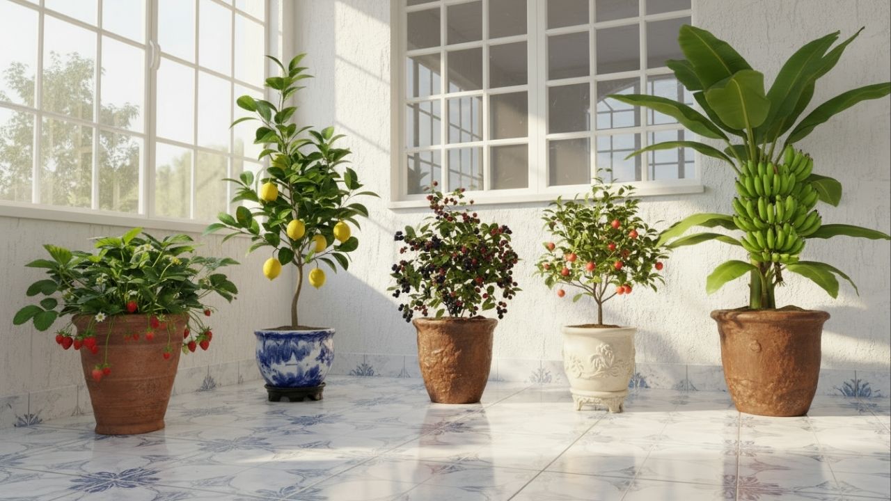 frutas que crescem rápido em vaso