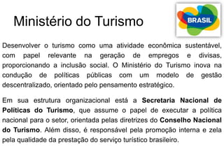função do ministério do turismo
