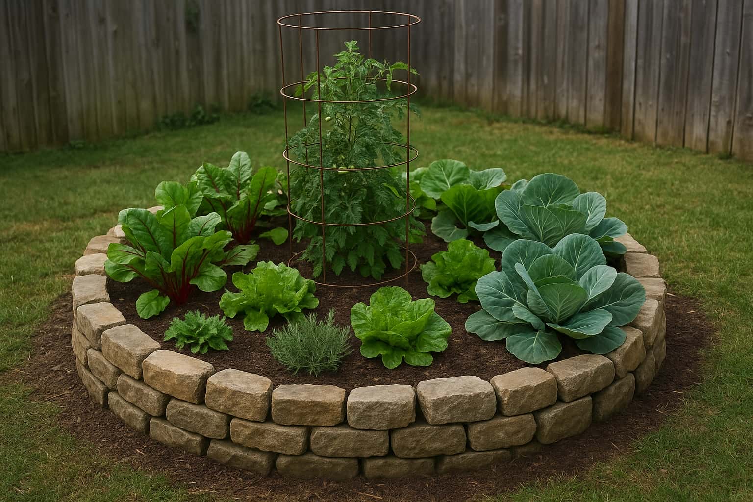 Benefícios do plantio consorciado na horta mandala