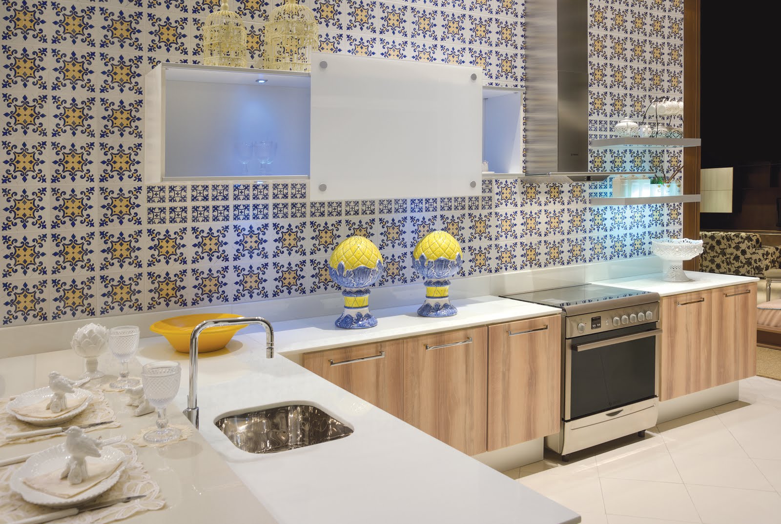 ideias de decoração com adesivos de azulejo