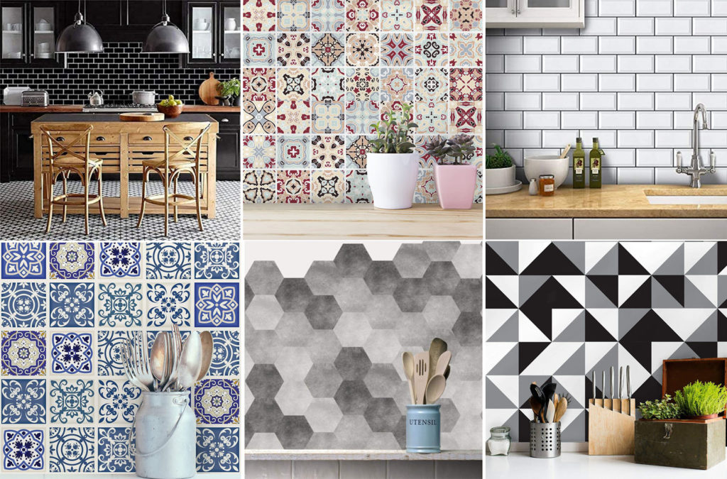 ideias de decoração com adesivos de azulejo