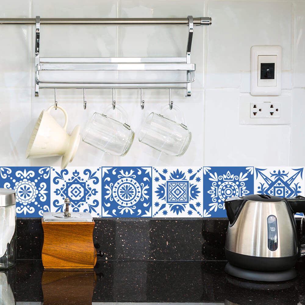 ideias de decoração com adesivos de azulejo