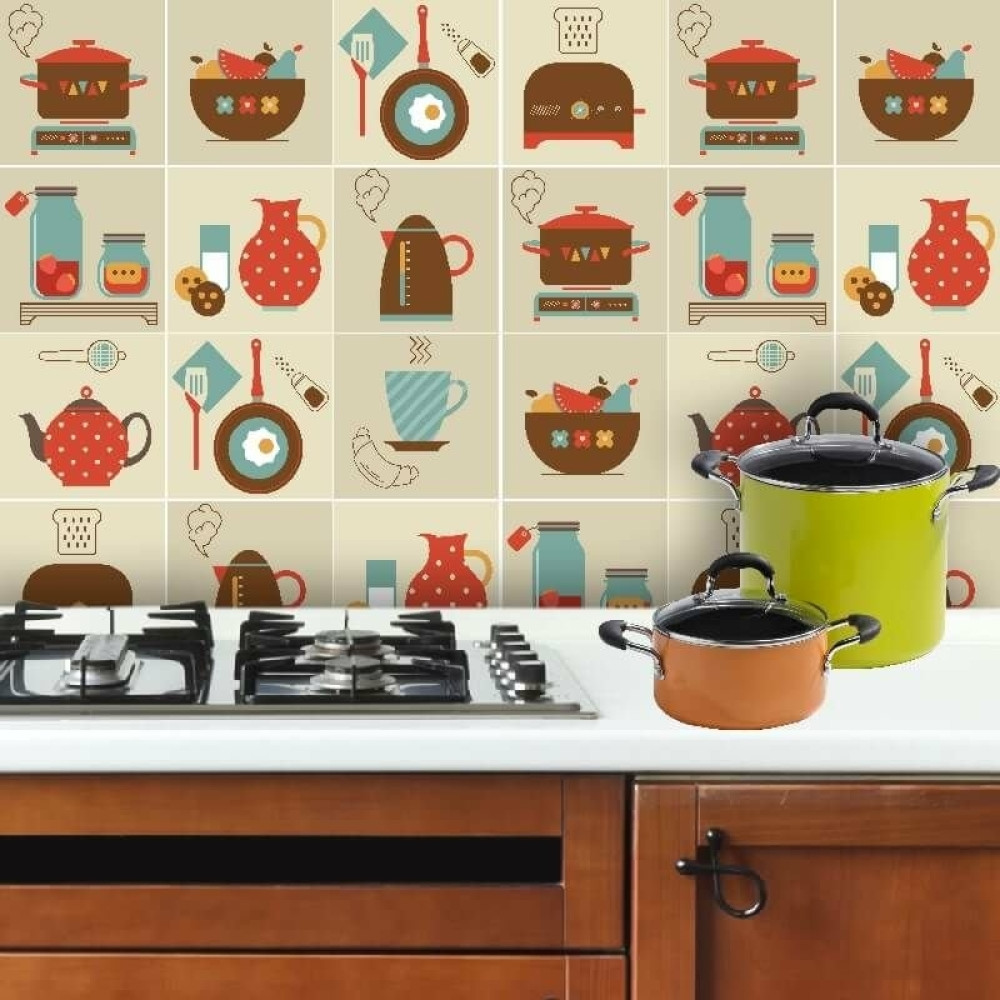 ideias de decoração com adesivos de azulejo