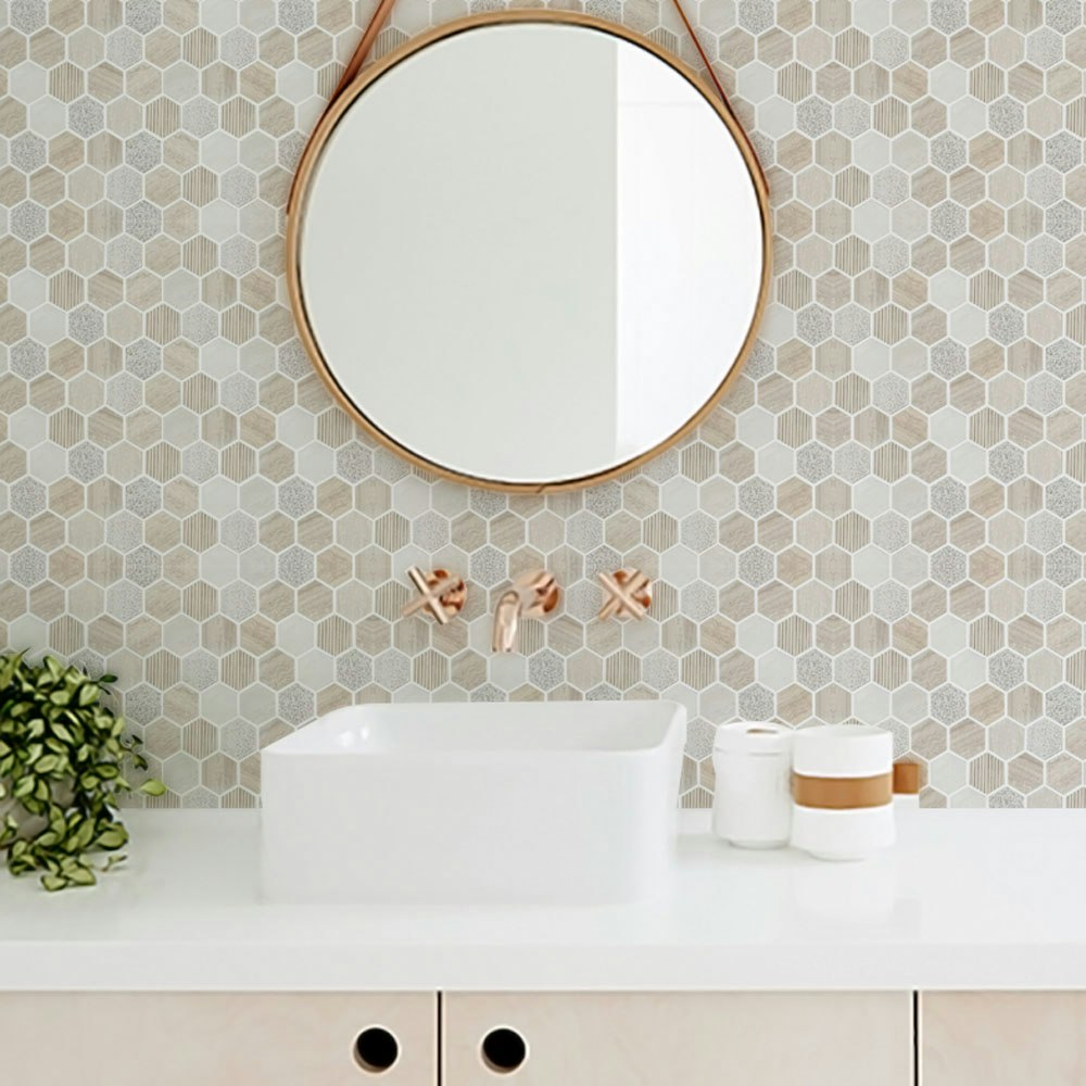 ideias de decoração com adesivos de azulejo